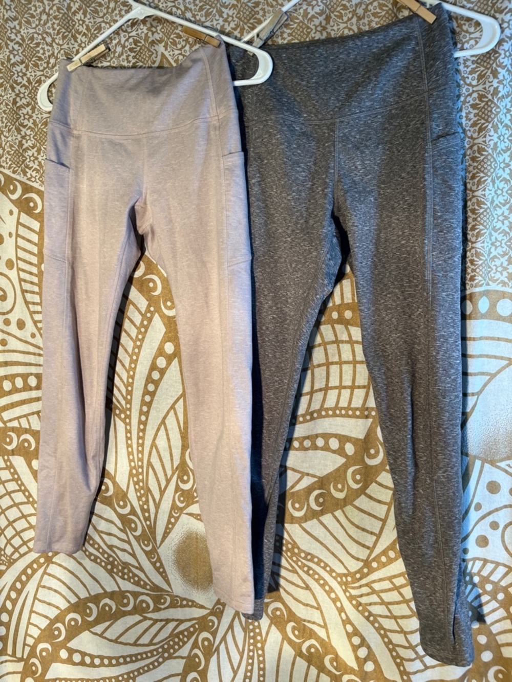 Kyodan Leggings - light purple & charcoal gray (Set of 2)